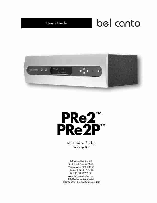 Bel Canto Design Stereo Amplifier PRe2TM PRe2PTM-page_pdf